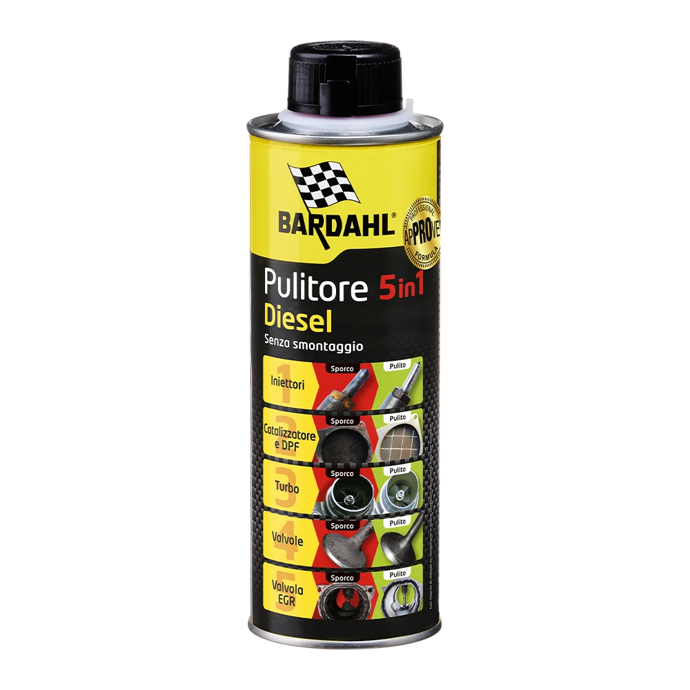 Pulitore iniettori 5+1 Bardahl 500 ML. per tutte le auto diesel anti-inquinamento
