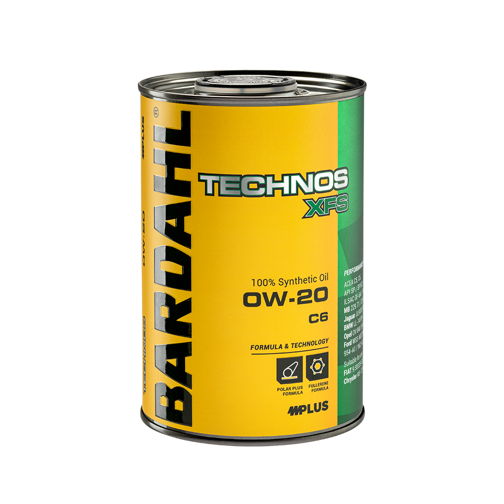 Bardahl Technos XFS C6 0W-20 — Sintetico mSAPS ACEA C6 — BMW LL-14/17 FE+ — MB 229.71/72 — Ford — Jaguar