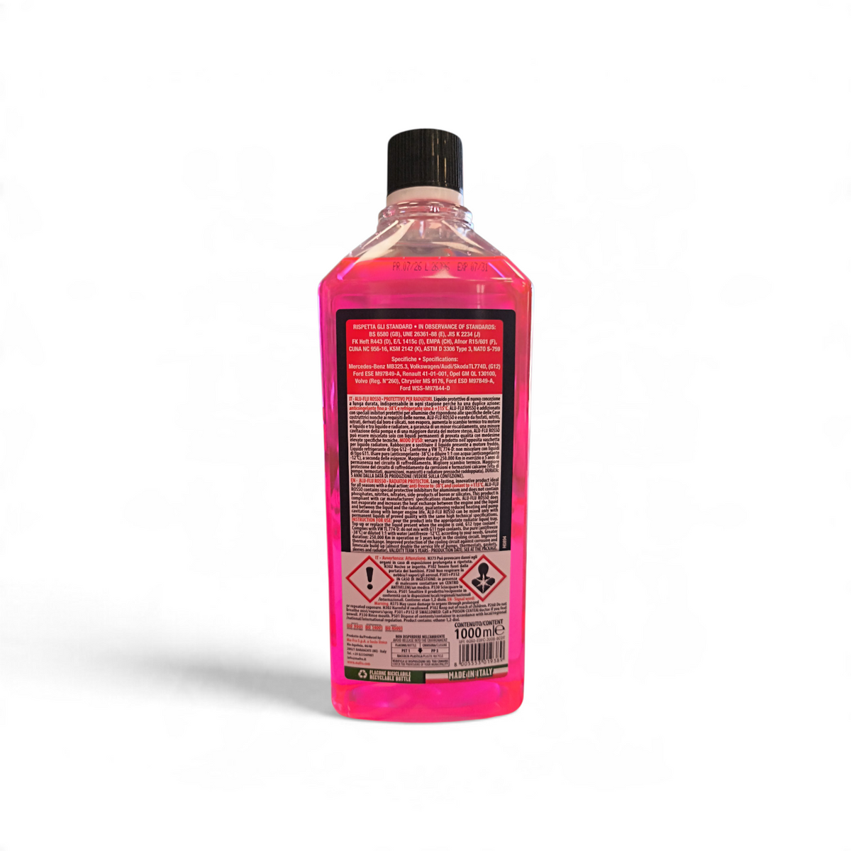 Istruzioni Ma-Fra Alu-Flu Rosso 1 litro antigelo concentrato omologazioni MB VW Ford Renault