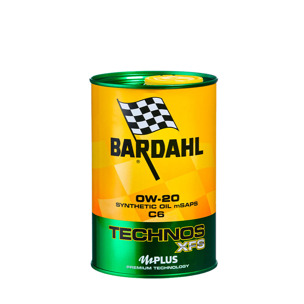 Bardahl Technos XFS C6 0W-20 olio motore sintetico mSAPS ACEA C6 BMW LL-17 FE+ MB 229.72 Ford Jaguar ibrido