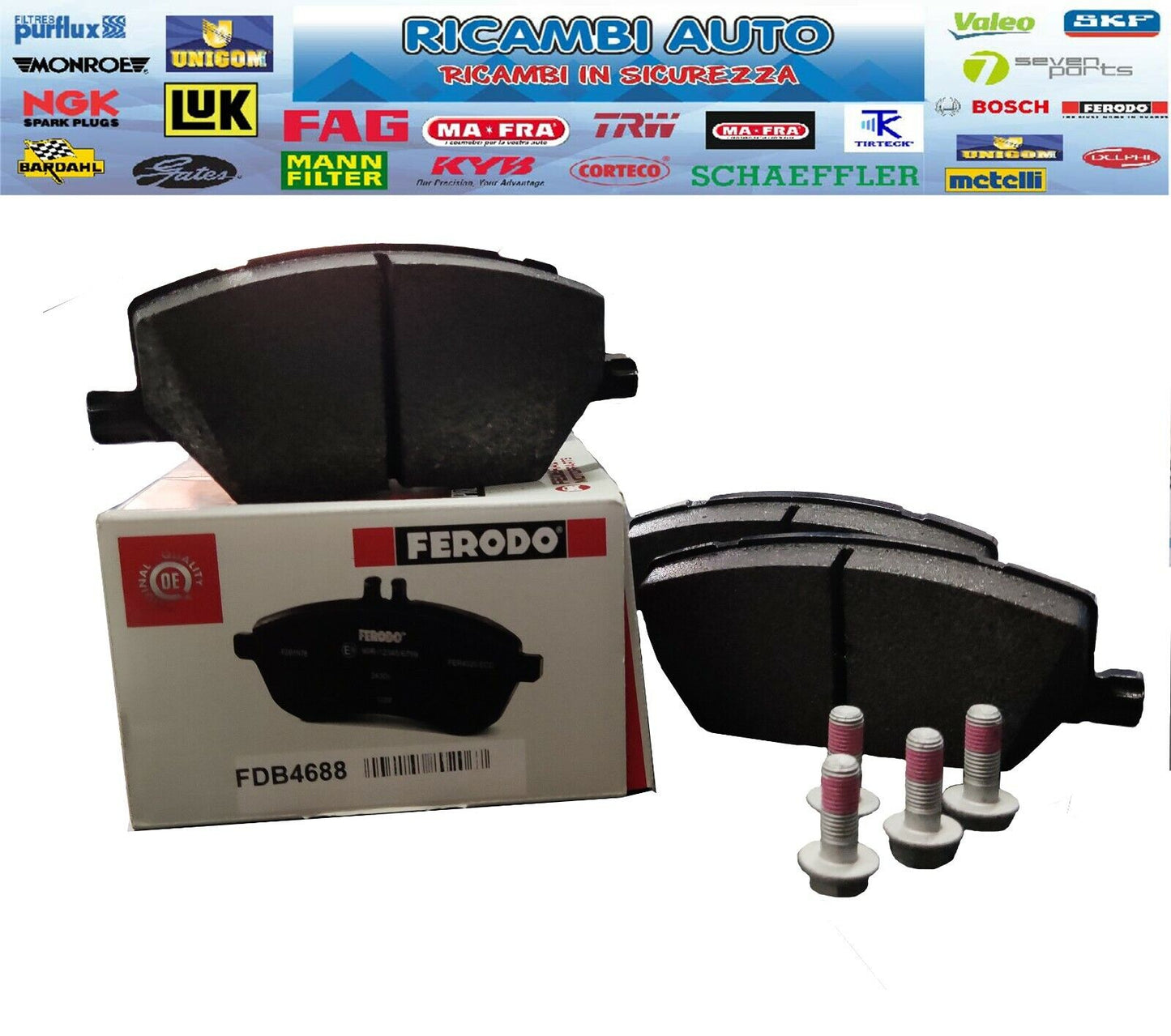 pastiglie freno fiat 500 X jeep renegade ferodo kit 4 pattini anteriori