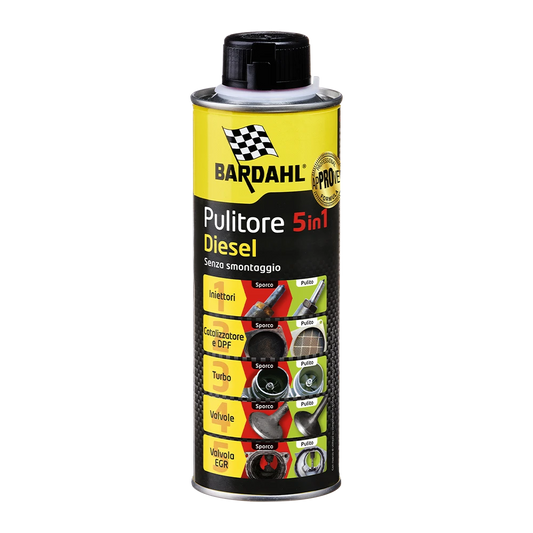 Pulitore iniettori 5+1 Bardahl 500 ML. per tutte le auto diesel anti-inquinamento