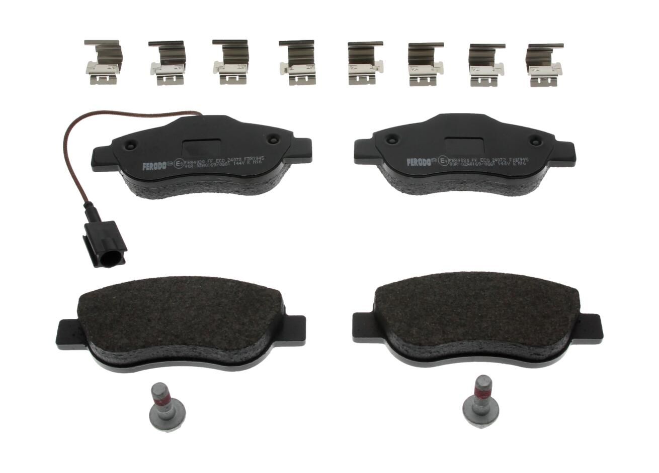 Pastiglie Freno FERODO FDB1945 — Kit con Accessori | Sistema Bosch | WVA 24072