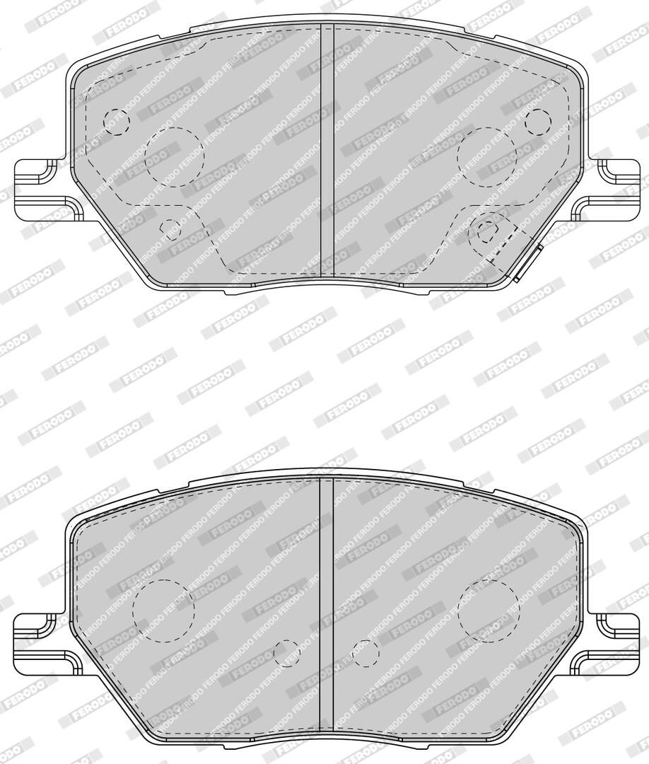 Pastiglie Freno FERODO FDB4688 — Kit 4 pz MANDO R90 con Accessori