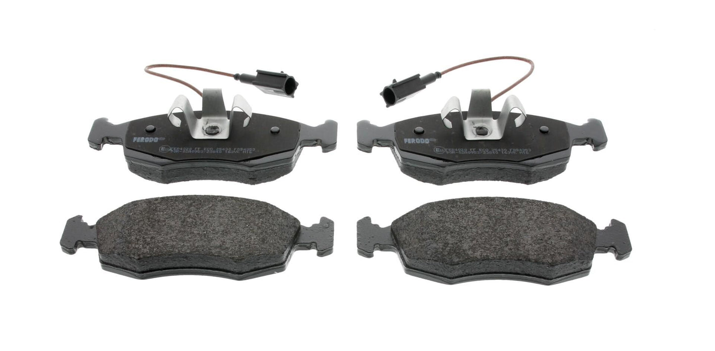 Pastiglie freno anteriori Ferodo FDB4353 kit 4 pezzi R90 homologated sistema ATE contatto segnalazione usura clip pistone