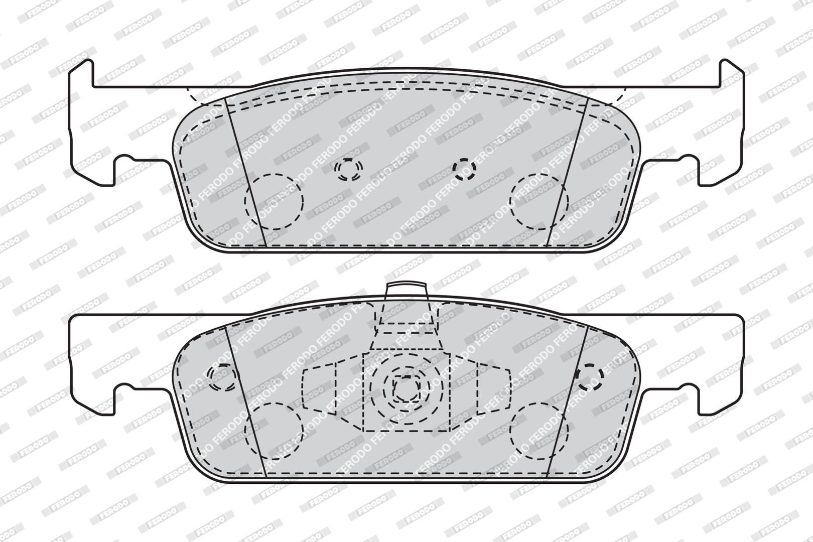 Dimensioni pastiglie FERODO FDB4615 larghezza 140,1mm altezza 41,8mm spessore 17,9mm