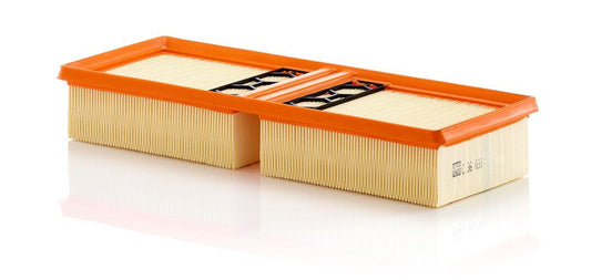 Filtro aria MANN C 36 031 cartuccia vista frontale 362x135x57 mm