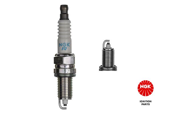 Candela accensione NGK ZKR7A-10 filettatura M12x1.25 elettrodo nichel sede piatta vista laterale