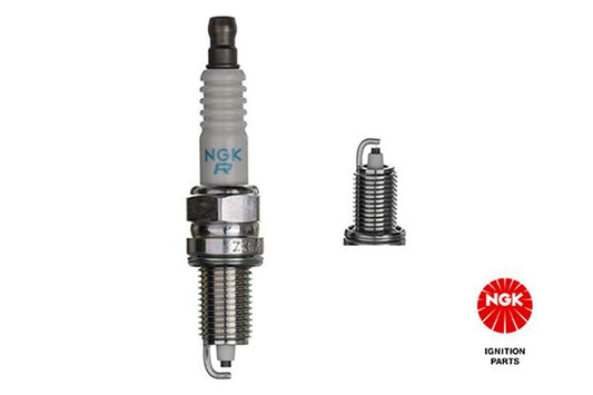 Candela accensione NGK ZKR7A-10 filettatura M12x1.25 elettrodo nichel sede piatta vista laterale