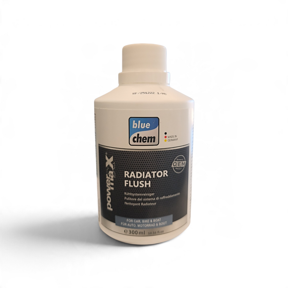 Blue Chem PowerMaxX Radiator Flush 300ml pulitore sistema raffreddamento OEM Approved Made in Germany