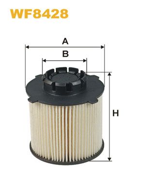 Filtro gasolio WIX WF8428 cartuccia carburante diametro esterno 79mm interno 45mm altezza 91mm